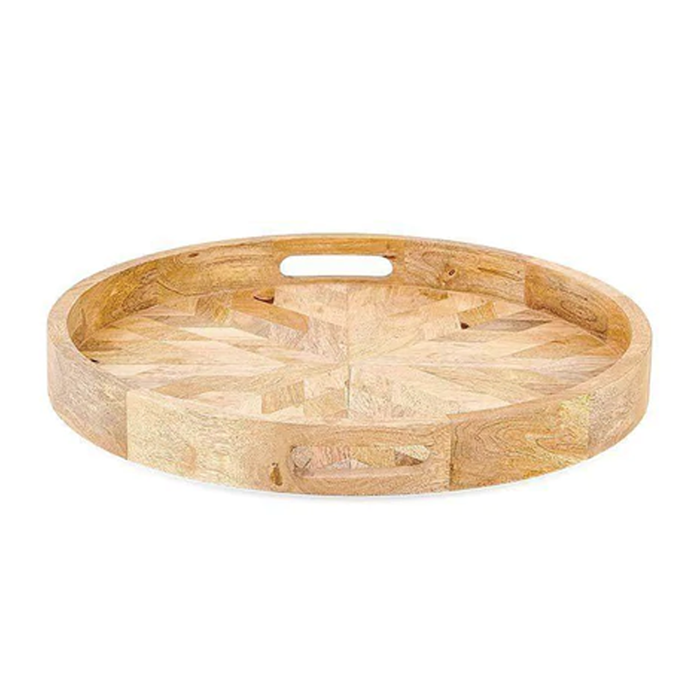 Nkuku Pawi Mango Wood Tray Round